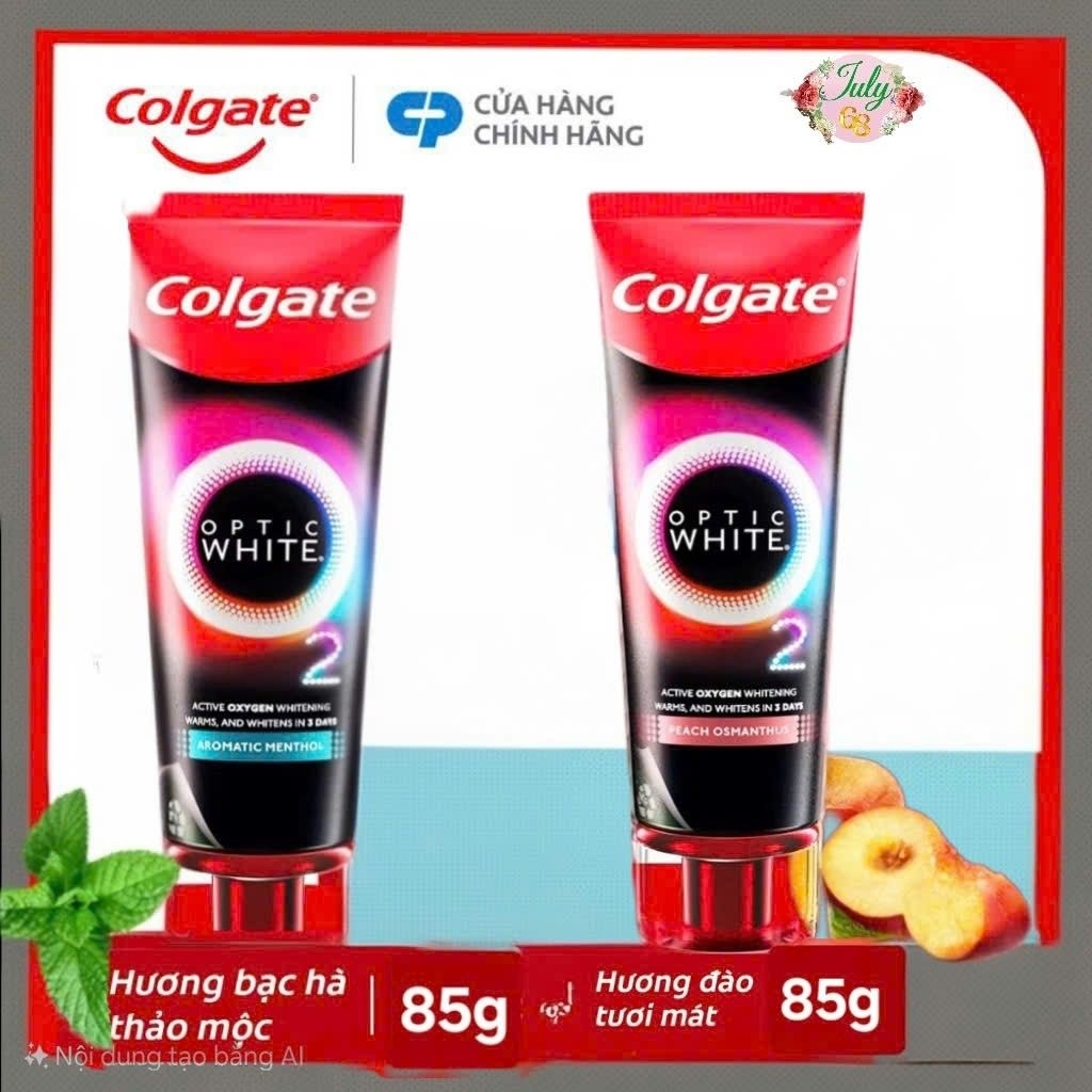 (KDR) Kem Đánh Răng Colgate Optic White O2, tuýp 85g. Hỗ trợ trắng răng ...
