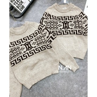 Áo Len Dài Tay Nữ Sweater Họa Tiết Basic QCCC Cao Cấp