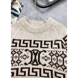 Áo Len Dài Tay Nữ Sweater Họa Tiết Basic QCCC Cao Cấp