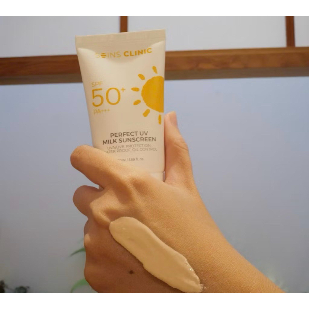 Kem chống nắng soins clinic perfect UV milk sunscreen 50ml - hạn 2028 Hàn Quốc  IS187