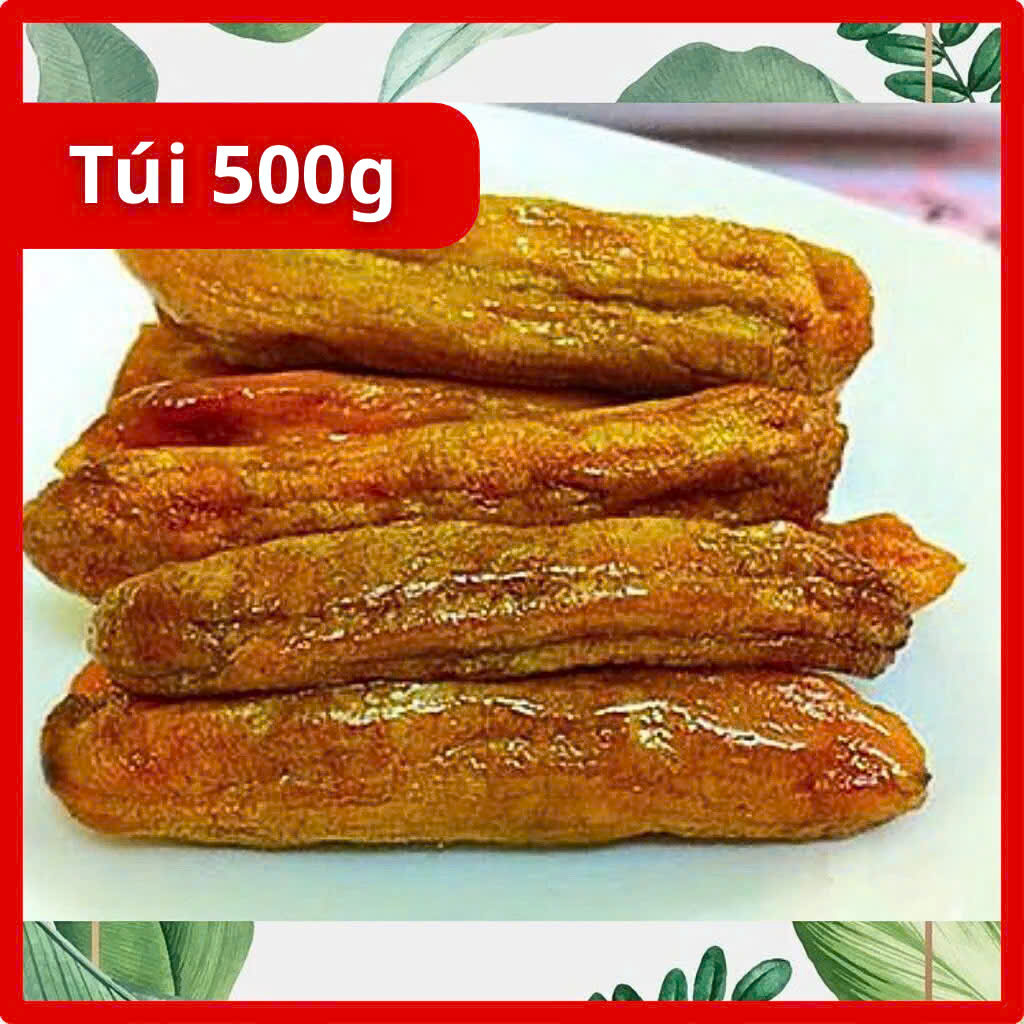 Chuối xiêm sấy dẻo không đường nguyên trái loại 1 thơm mềm dẻo ngọt dịu, ăn vặt healthy, HTC Food