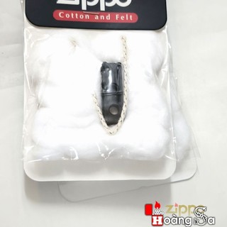 (hoả tốc) Bịch bông kèm chặn xăng cao su cho zippo