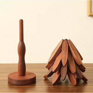 Miếng Lót Nồi Cách Nhiệt Bằng Gỗ Tre, Chống Trơn Trượt, Chịu Nhiệt Tốt -TotoMoo.homedecor