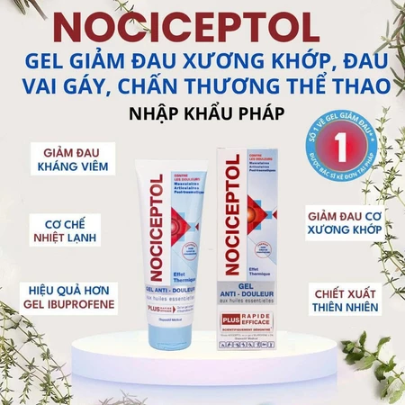 Giảm đau xương khớp, đau vai gáy, đau cơ, đau gối, đau lưng, đau do chấn thương NOCICEPTOL 60/120ml