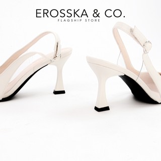 [EROSSKA] - Giày cao gót nữ mũi nhọn trơn kiểu dáng đơn giản màu đen 8cm - EH055
