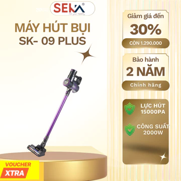 Máy Hút Bụi Cầm Tay Có Dây SEKA SK-09 Plus–Lực Hút 2000W, Lọc HEPA, Dung Tích 1.1L, Hút sạch bụi bẩn