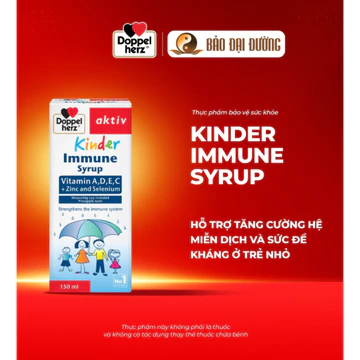 Siro tăng đề kháng cho bé Doppelherz Kinder Immune Syrup hỗ trợ phòng ngừa ốm cho bé