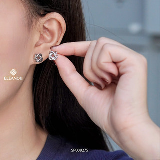 Bông tai nữ chuôi bạc 925 Eleanor Accessories khuyên tai viền xoắn basic phụ kiện trang sức 8275