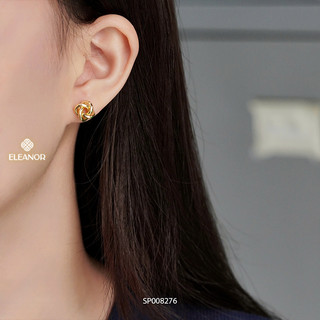 Bông tai nữ chuôi bạc 925 Eleanor Accessories khuyên tai viền xoắn basic phụ kiện trang sức 8275