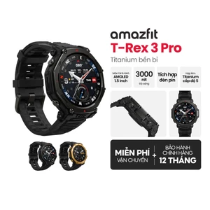 Đồng hồ thông minh Amazfit T-Rex 3 Pro | 48mm / 44mm | Viền Titanium Cấp Độ 5 | Bản Đồ Offline | GPS Chính Xác - BH 12th