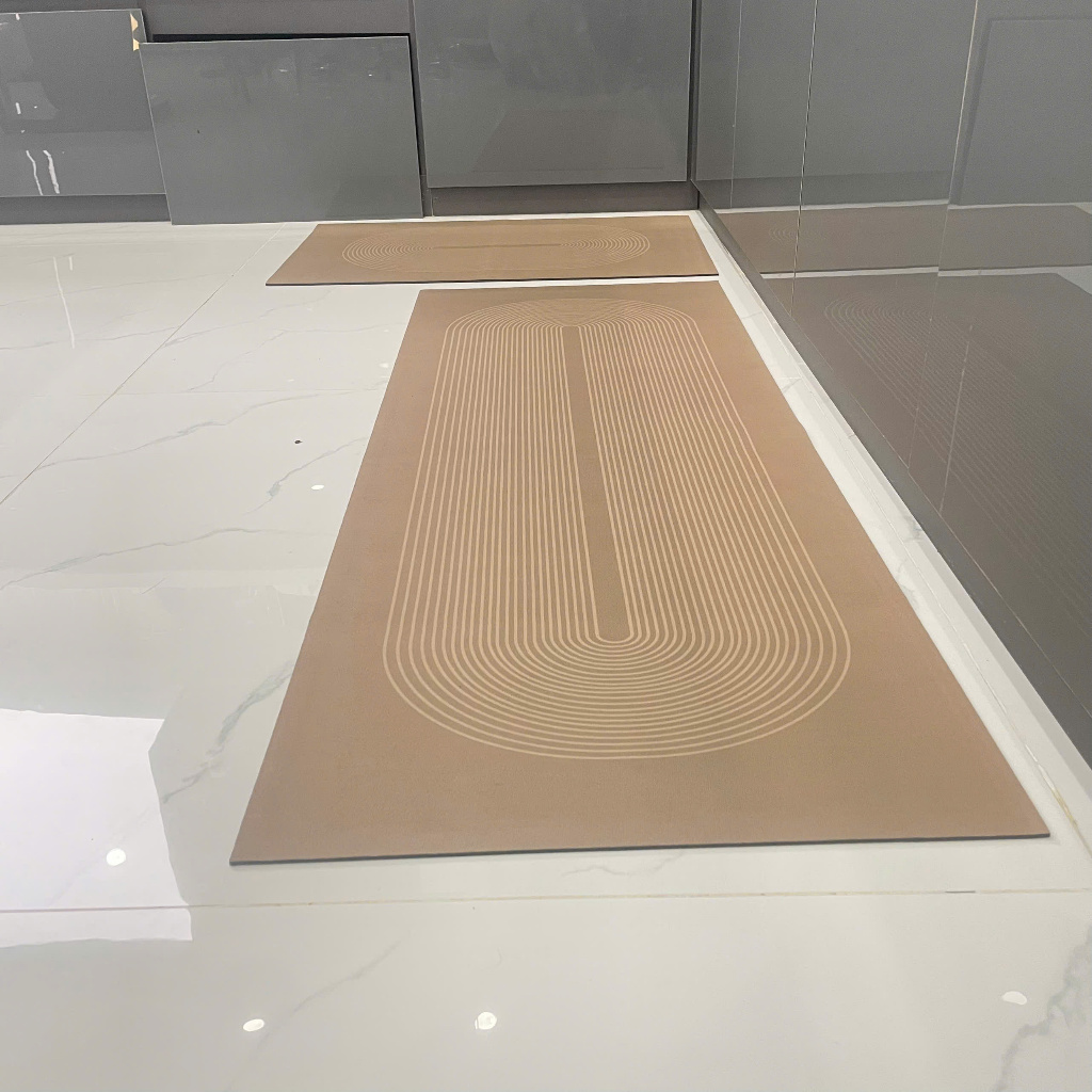 Thảm Nhà Bếp Cao Cấp Chống Trượt Thảm Bếp Silicon Bộ 2 Kích Thước 45x70 và 45x120,Thảm Lau Chân Nhà Bếp Siêu Thấm Hút 1
