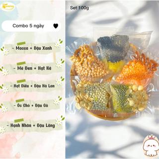 Set sữa hạt túi mix sẵn 5 ngày hút chân không