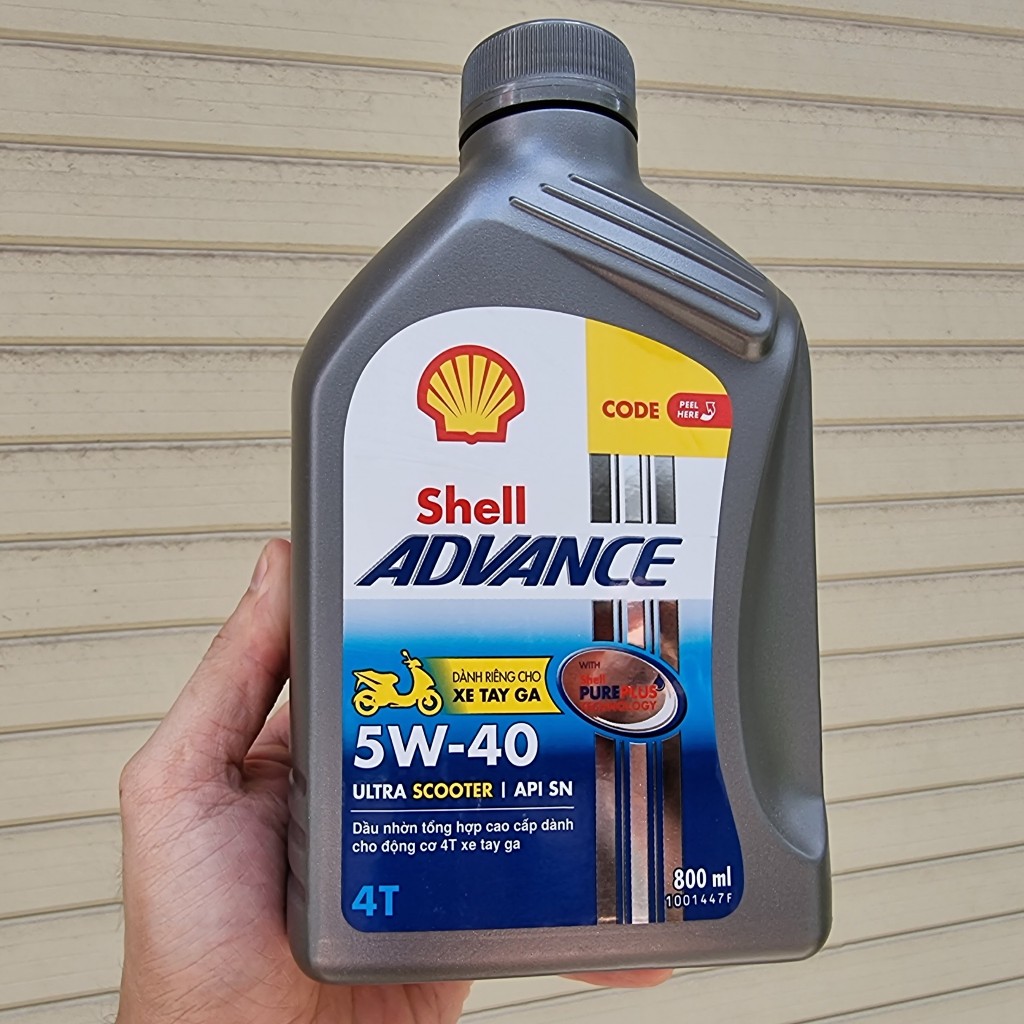 Shell Advance Ultra Scooter 5W40 800ml Nhớt Xe Tay Ga 100% Tổng Hợp ...
