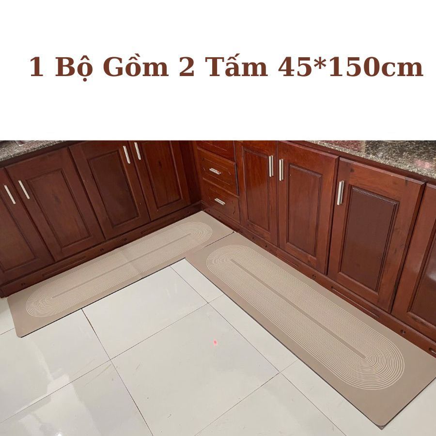 Thảm Lau Chân Trải Sàn Nhà Bếp Nhà Tắm Phòng Khách Silicon  Kích Thước Lớn 45*150cm