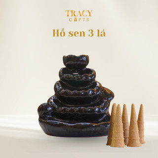 Thác khói xông trầm hương gốm sứ TRACY GIFTS chảy khói ngược thanh lọc không gian