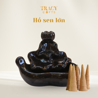 Thác khói xông trầm hương gốm sứ TRACY GIFTS chảy khói ngược thanh lọc không gian