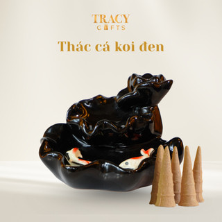 Thác khói xông trầm hương gốm sứ TRACY GIFTS chảy khói ngược thanh lọc không gian