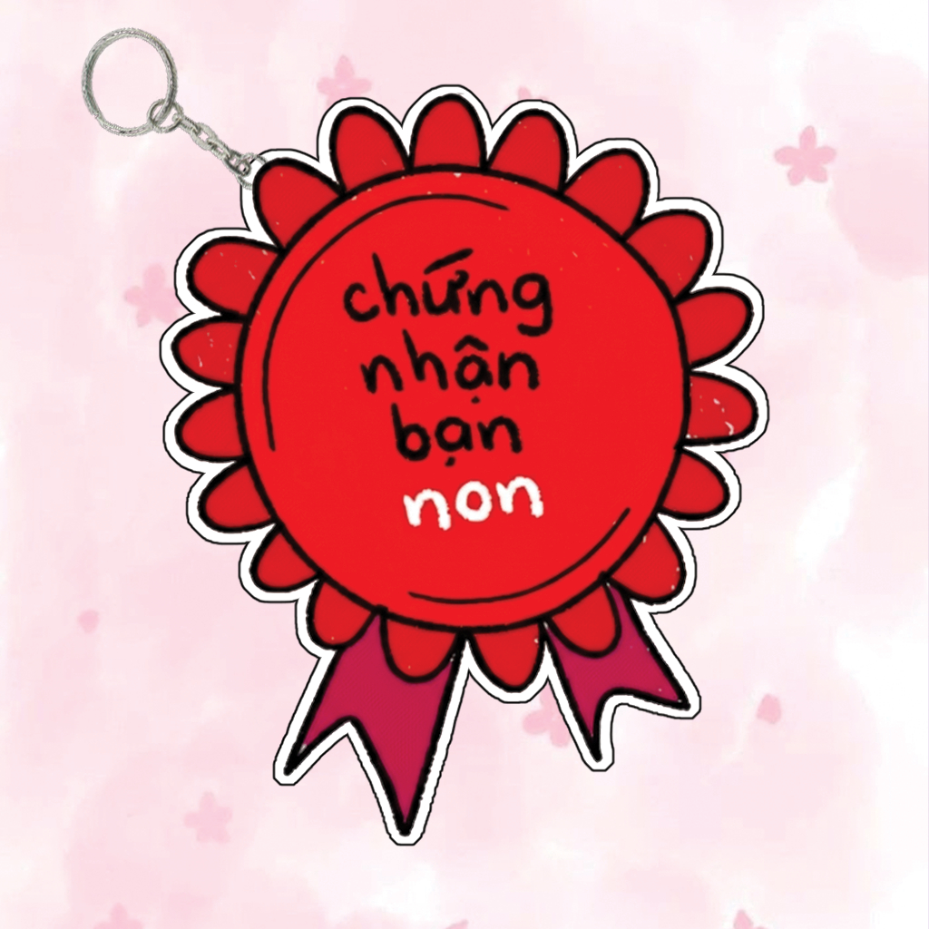 Móc Khoá Chứng Nhận Hoa Hướng Dương, Móc Khoá Bông Hoa Tặng Bạn Bè Treo Balo Chất Liệu Acrylic In 2 Mặt Cute - SakuMai