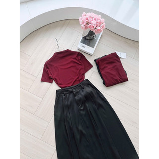 SET ÁO ĐỎ MIX CHÂN VÁY