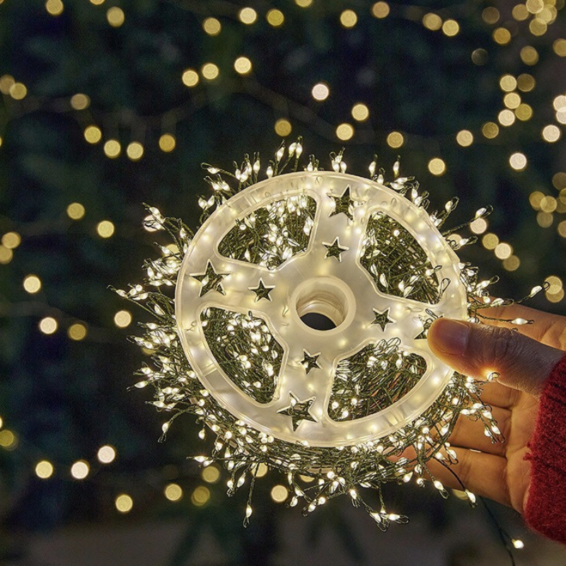 Đèn LED Xương Cá Lõi Đồng Xanh 50M 30M Đèn Trang Trí Cây Đào Mai Quất Dây Led Trang Trí Tết Noel
