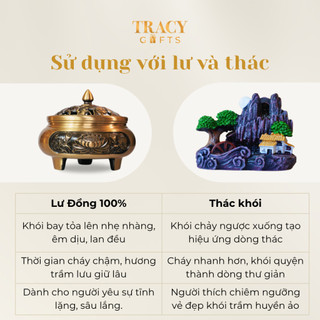 Nụ trầm hương cao cấp TRACY GIFTS thơm dịu tự nhiên thanh lọc thu hút tài lộc hộp 30 nụ