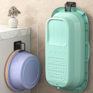 TC2-Móc Treo Thau Chậu Không Cần Khoan Tường - Giá Treo Bằng Thép Không Gỉ Treo Thau Chậu Rổ Cùng Lúc Có Thể Điều Chỉnh