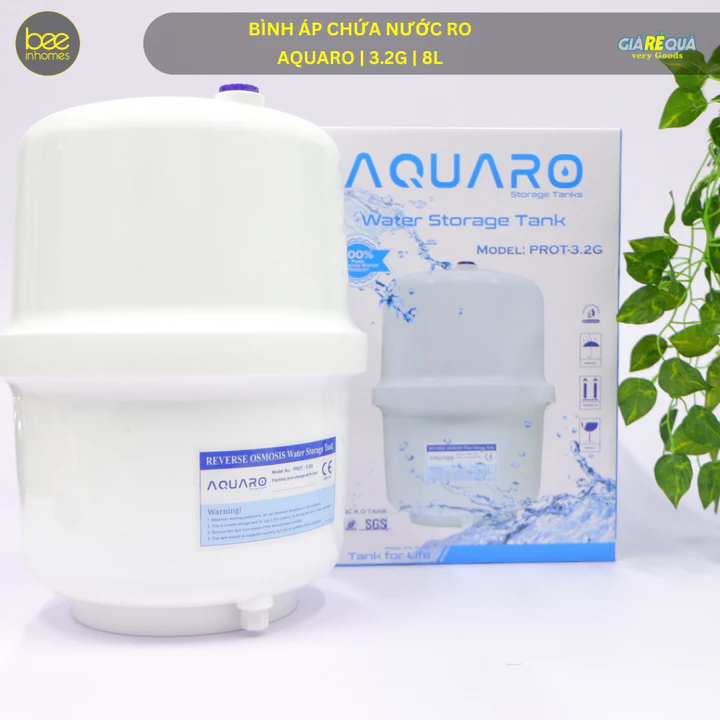 Bình áp máy lọc nước Aquaro 8L, cho tất cả máy lọc nước