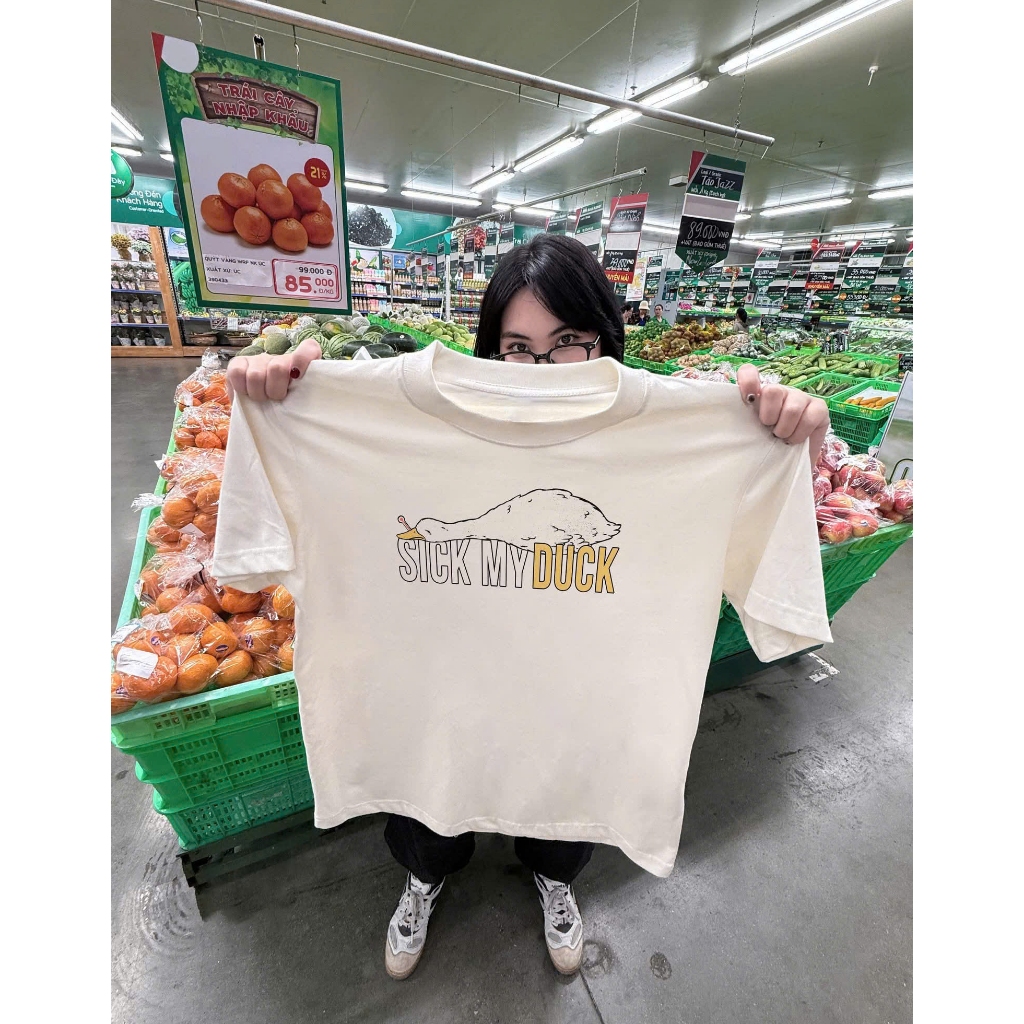 Áo Vớ Vẩn Vui Tươi Áo Thun SICK MY DUCK Cotton 100% Oversize REDLABEL Nam Nữ TS63