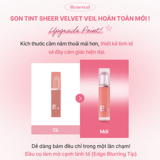 [LIVE] Son Tint Mịn Lì Không Gây Khô Môi Sheer Velvet Veil Tint 4.2G