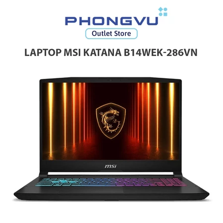Laptop Gaming Msi Katana B14WEK-286VN (i5-14450HX/ RTX 5050 8GB/16GB/ 512GB/ Windows 11) - Bảo hành 24 tháng