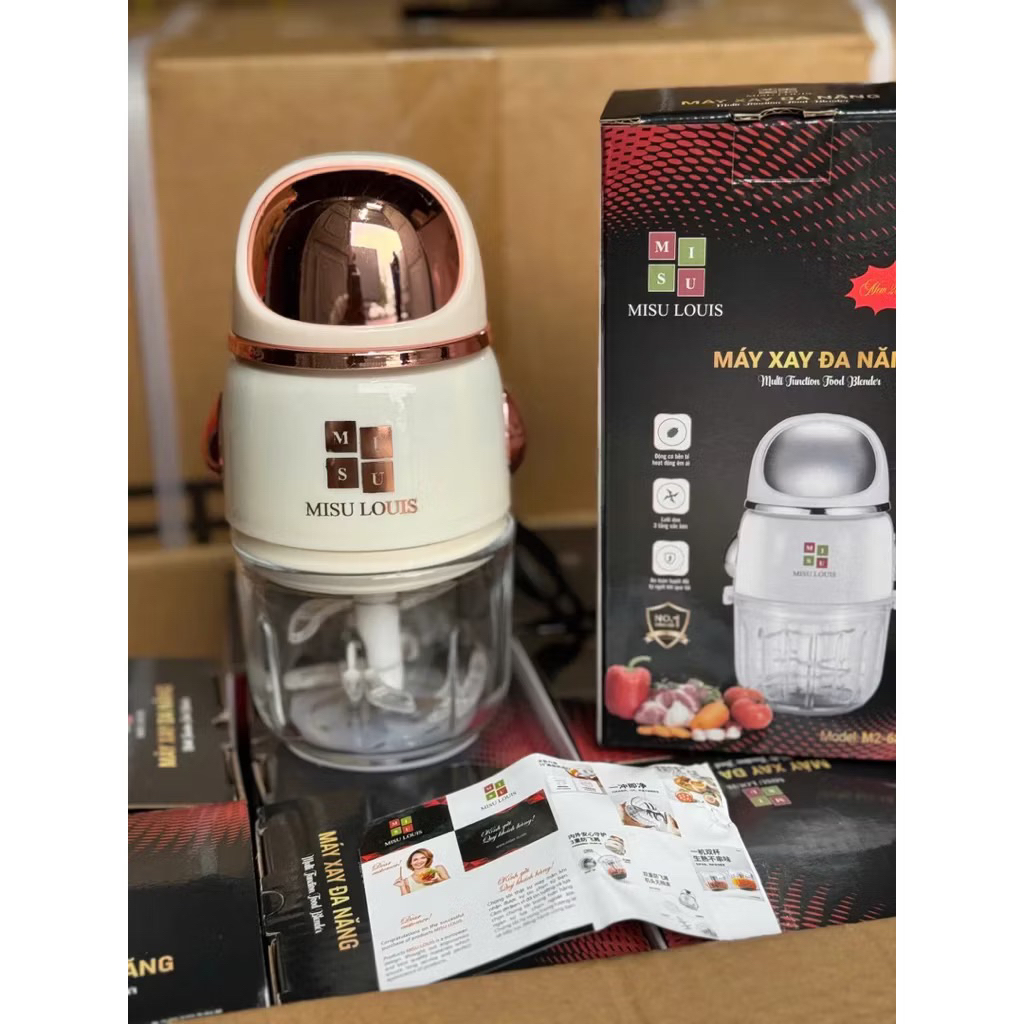 xả kho giảm 70% Máy xay thịt Louis Nhật Bản dung tích 300ml công suất 350w công nghệ mới lưỡi xay mới