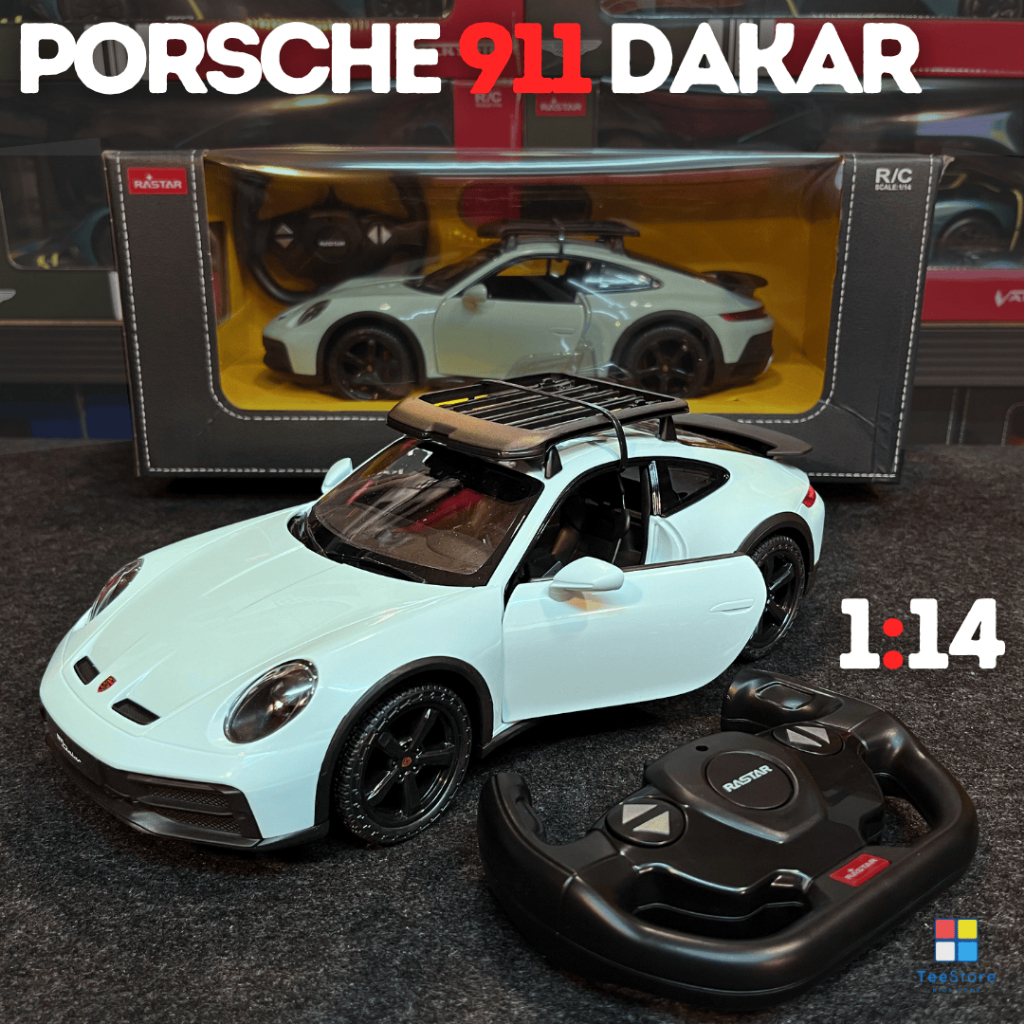 [Chính hãng] Xe điều khiển từ xa Porsche 911 Dakar 1:14/1:24 Rastar – Mô hình RC có bản quyền
