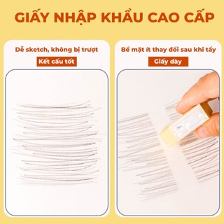 Sổ Vẽ Đa Chất Liệu Global Art 230GSM A4 A5 Không Kỵ Tẩy Sổ Sketch 30 Tờ Ăn Chì, Loang Màu Tốt