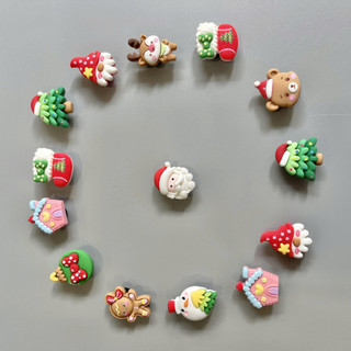 Bộ 14 Sticker, Charm 3D chủ đề Noel nhám DIY nhựa cứng gắn Dép, Dép Sục, Cá Sấu Mita JB-03