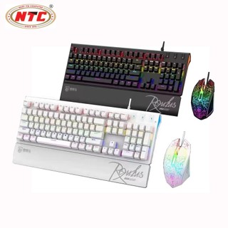 Combo Bàn phím Cơ led đa màu và Chuột Gaming Deiog M115 Full size 104 phím, Antighost 19 phím, Chống nước IP68