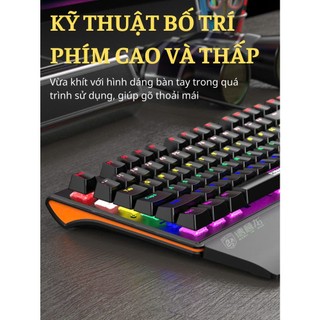 Combo Bàn phím Cơ led đa màu và Chuột Gaming Deiog M115 Full size 104 phím, Antighost 19 phím, Chống nước IP68