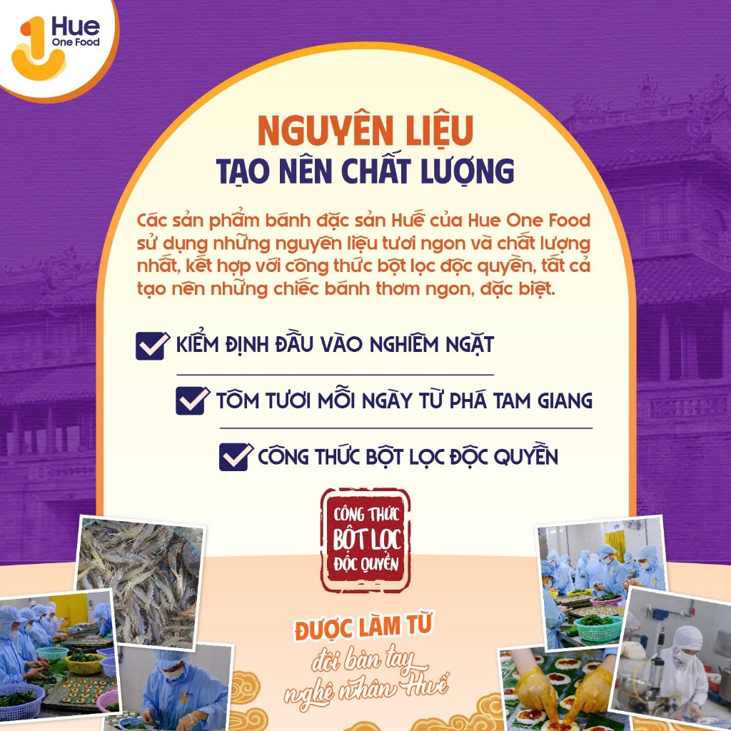 Bánh Bột Lọc Huế Chính Gốc Huế, Ngon đậm đà, Đặc Sản Huế - Thùng 3 túi(10c/túi) Hue One Food | BigBuy360 - bigbuy360.vn