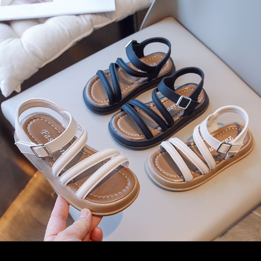 [M097] Dép Sandal Quai Ngang Đế Bằng Chống Trượt Phong Cách Hàn Quốc Dép Tiểu Thư Dễ Thương TH Kids