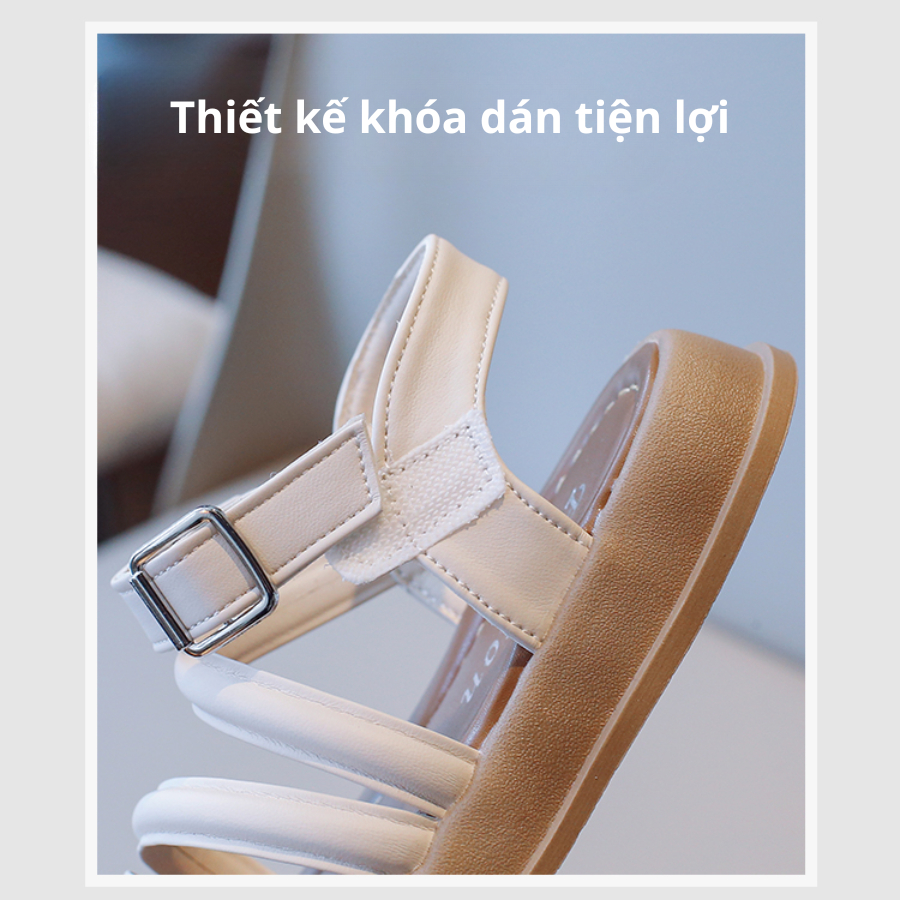 [M097] Dép Sandal Quai Ngang Đế Bằng Chống Trượt Phong Cách Hàn Quốc Dép Tiểu Thư Dễ Thương TH Kids