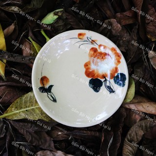 Dĩa Gốm Phết Xanh/Gà/Hoa/Chỉ Xanh Cổ Xưa Size Đường Kính 12cm - Gốm Xưa Lái Thiêu Cho Người Hoài Niệm - Gốm Nam Bộ