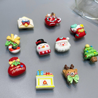 Bộ 10 Sticker, Charm 3D chủ đề SANTA  DIY gắn Dép Sục, Cá Sấu JB-291 Mita