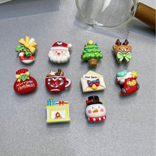 Bộ 10 Sticker, Charm 3D chủ đề SANTA  DIY gắn Dép Sục, Cá Sấu JB-291 Mita
