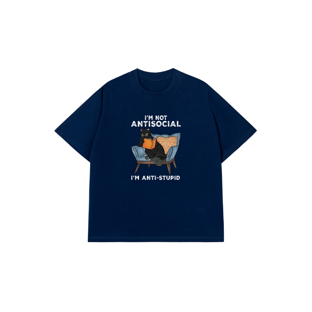 LUON VUITUOI Áo Vớ Vẩn Vui Tươi Áo Thun I'M NOT ANTISOCIAL Cotton 100% Oversize REDLABEL Nam Nữ TS65