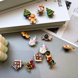 Set 14 Sticker, Charm 3D chủ đề Giáng sinh gắn Dép Sục, Cá Sấu JB-264 Mita