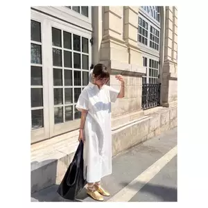 𝗡𝘂𝘀𝗼 - Đầm Linen sơ mi basic + DÂY thắt eo BEELY