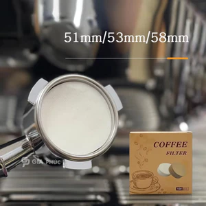 Giấy lọc phê tròn 51mm 53mm 58mm| Puck Screen | Hộp 100 tờ | Bột gỗ tự nhiên