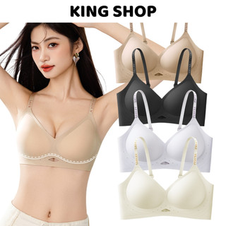 Áo Ngực Nữ Su Dây Viền Chữ Không Gọng Mút Mềm, Áo Lót Thoáng Mát Nâng V1 Tự Nhiên King Shop A-960
