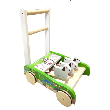 Xe tập đi con gà bằng gỗ cao cấp cho bé - Xe tập đi ghỗ - Xe gà tập đi hình con gà cho bé