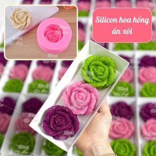 SUBOGDG Khuôn silicon sen đá/ hoa Hồng/ hoa sen size lớn làm xôi, thạch,đậu xanh