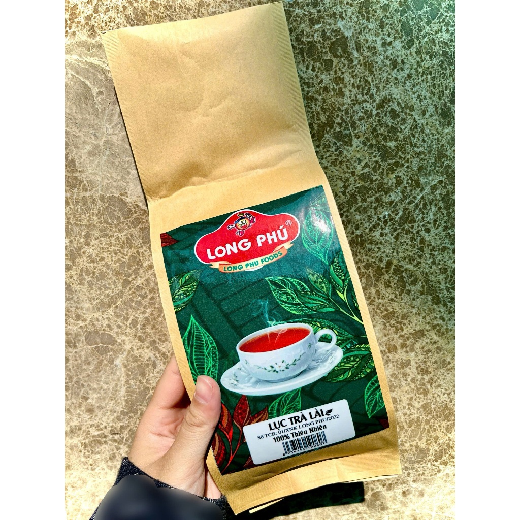 Lục Trà Lài Túi Nâu Long Phú Gói 200g - Nguyên Liệu Trà Sữa, Nước Trà, Thơm Lâu, Đậm Vị